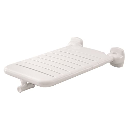 WingIts® Pure Elegance 30" Folding Tub Bench, Permanent Mount, Glossy White Finish